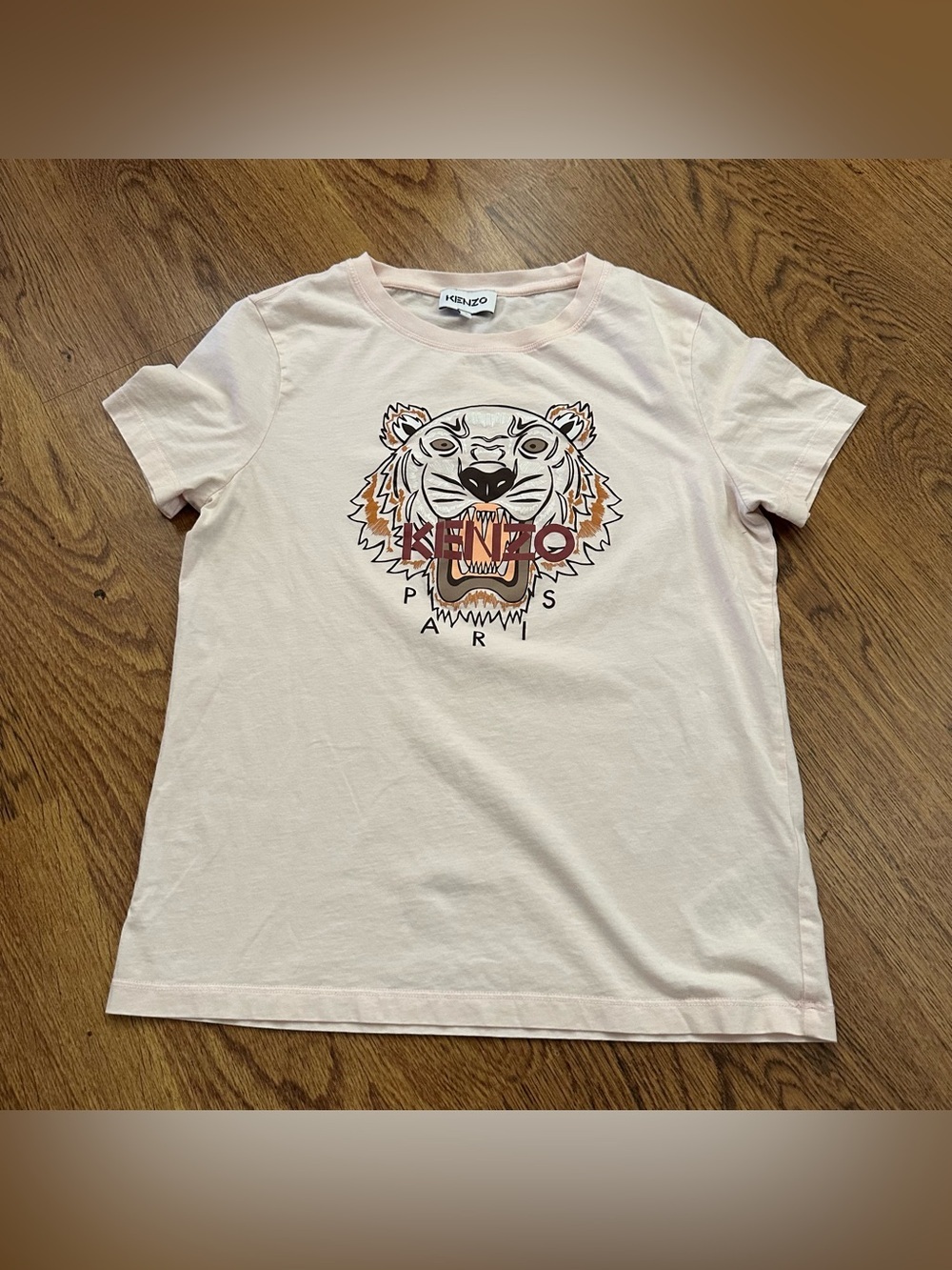 Kenzo Light Pink Tiger Graphic Tee size small crewneck short sleeve graphic